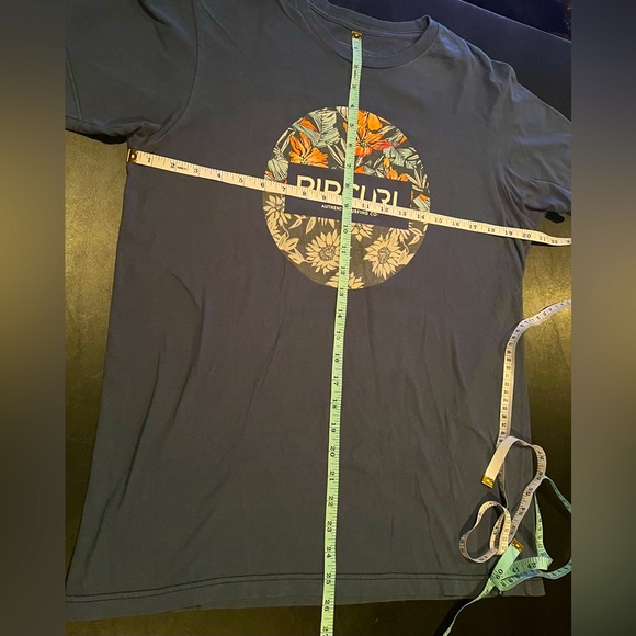 Rip Curl Men's Teal Floral Graphic Tee - Picture 7 of 7